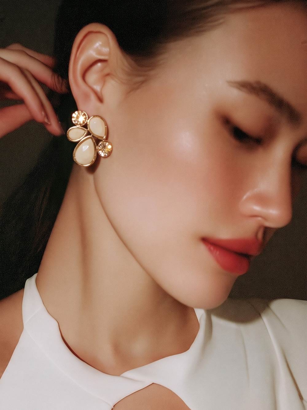 Napier cluster stud earrings Vintage